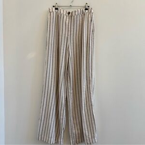 Reitmans Women's Linen Blend Pants - White and Black
